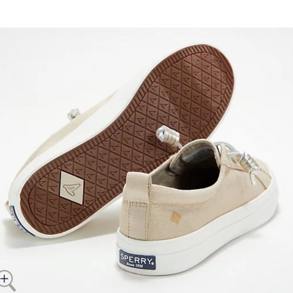 Sperry Crest Vibe Sparkle Sneakers Size 8 - Picture 3 of 7